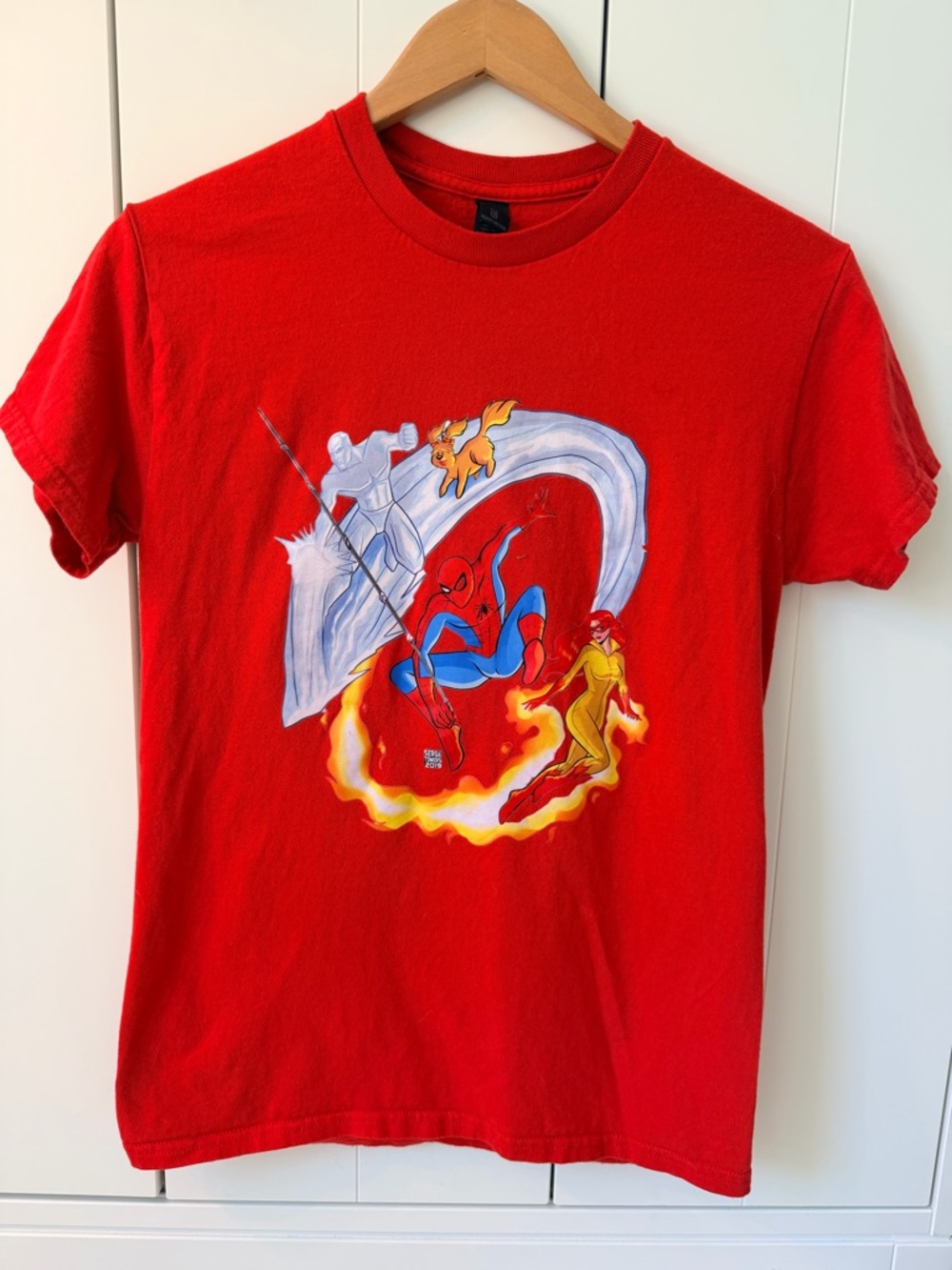 Marvel Spider-Man And Amazing Friends Graphic Tee – Iceman Firestar – Size Small